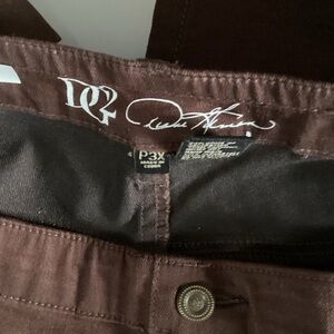 DG2 by Diane Gilman Women's Corduroy Pants - Rich Brown